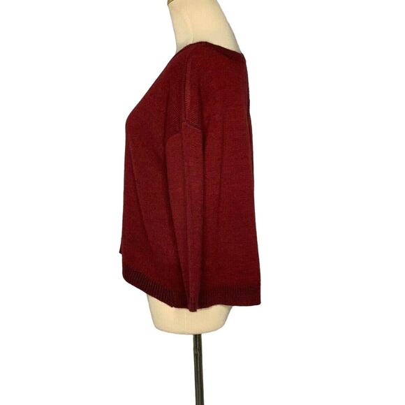 BB Dakota red split back oversized sweater size XS - Picture 6 of 12